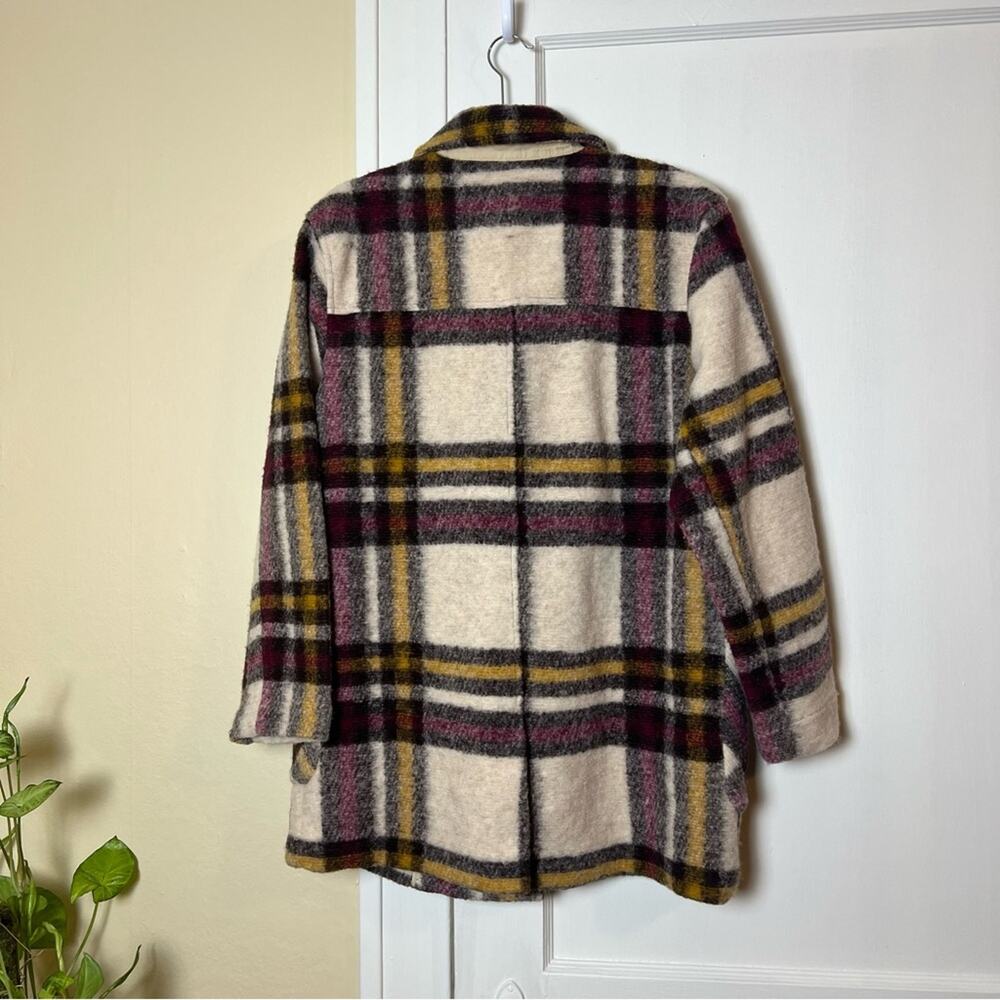 Roots Seymour Plaid Boxy Wool Blend Peacoat - Picture 8 of 12